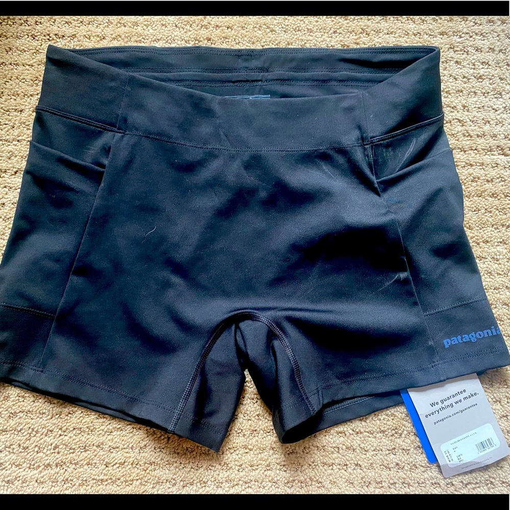 NWT Patagonia Endless Run, Running Shorts, black, size M